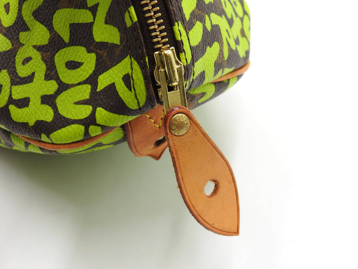 LOUIS VUITTON Monogram Graffiti Speedy 30 Boston Hand Bag Green M93706