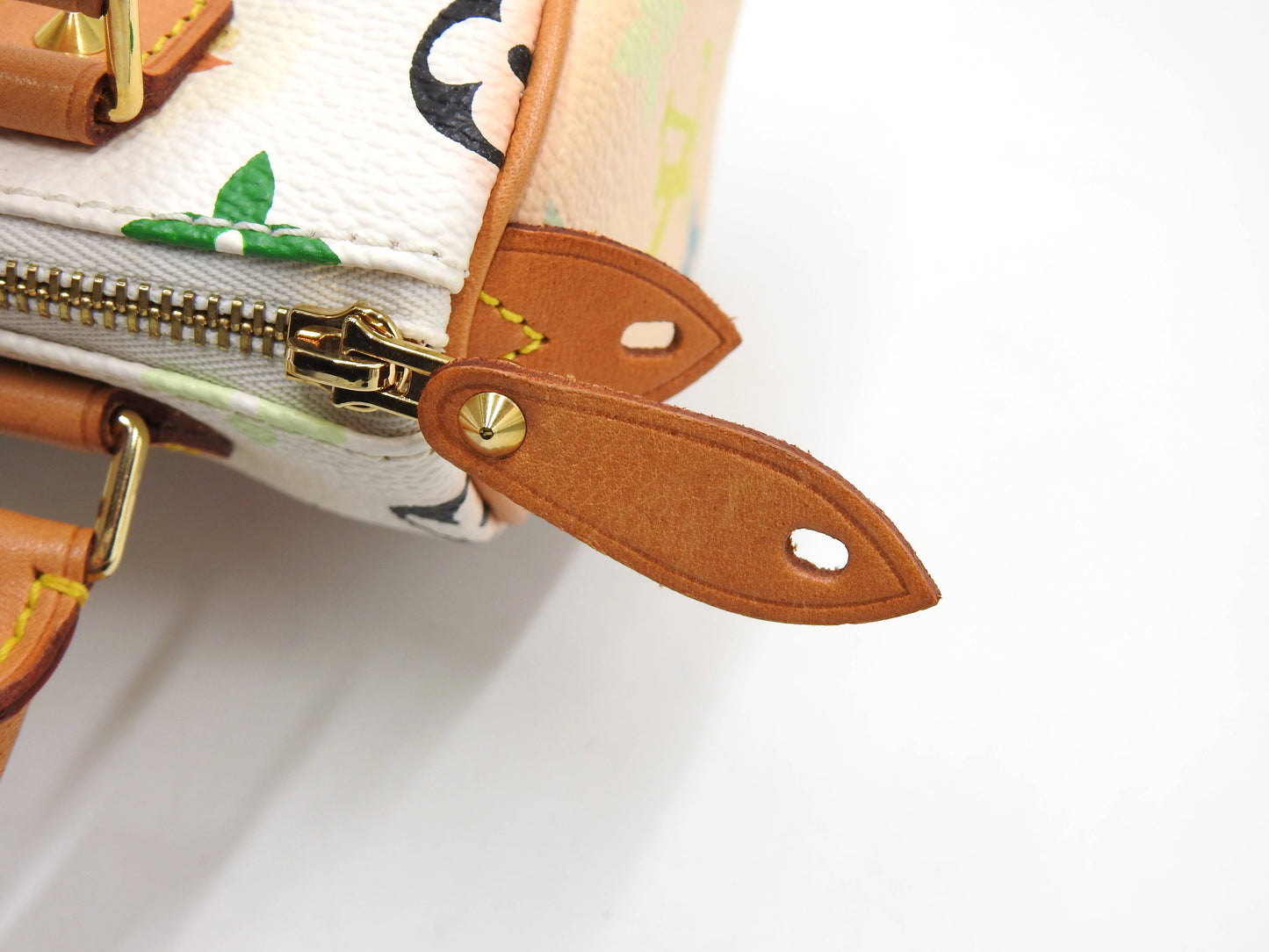 LOUIS VUITTON Monogram Mini Speedy Hand Bag Multicolor Bron White M92645