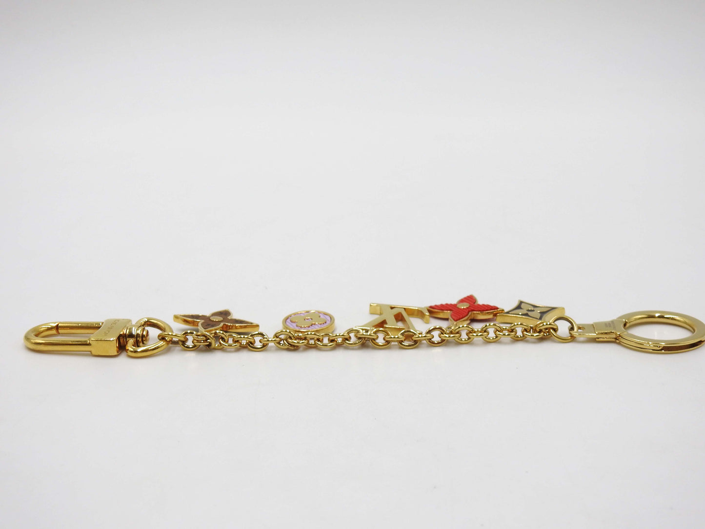 LOUIS VUITTON Spring Street Chain Bag Charm Key Holder GP Gold M0054