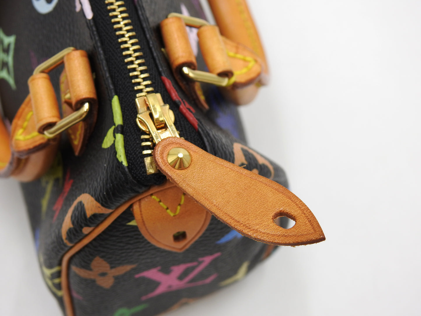 LOUIS VUITTON Monogram Mini Speedy Hand Bag Multicolor Noir Black M92644