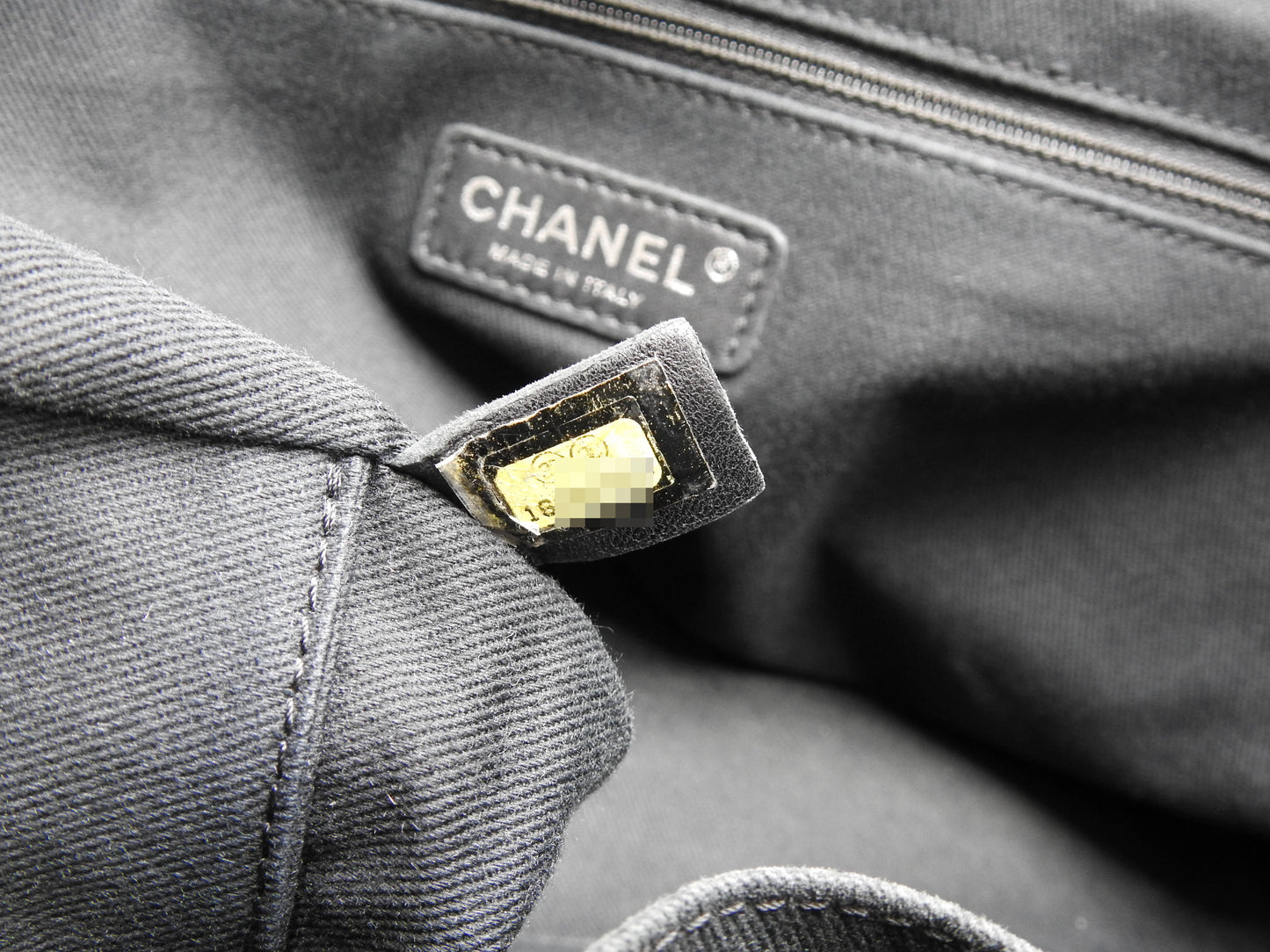 Chanel Deauville MM Tote Bag Shoulder Bag Canvas Gray Silver A67001