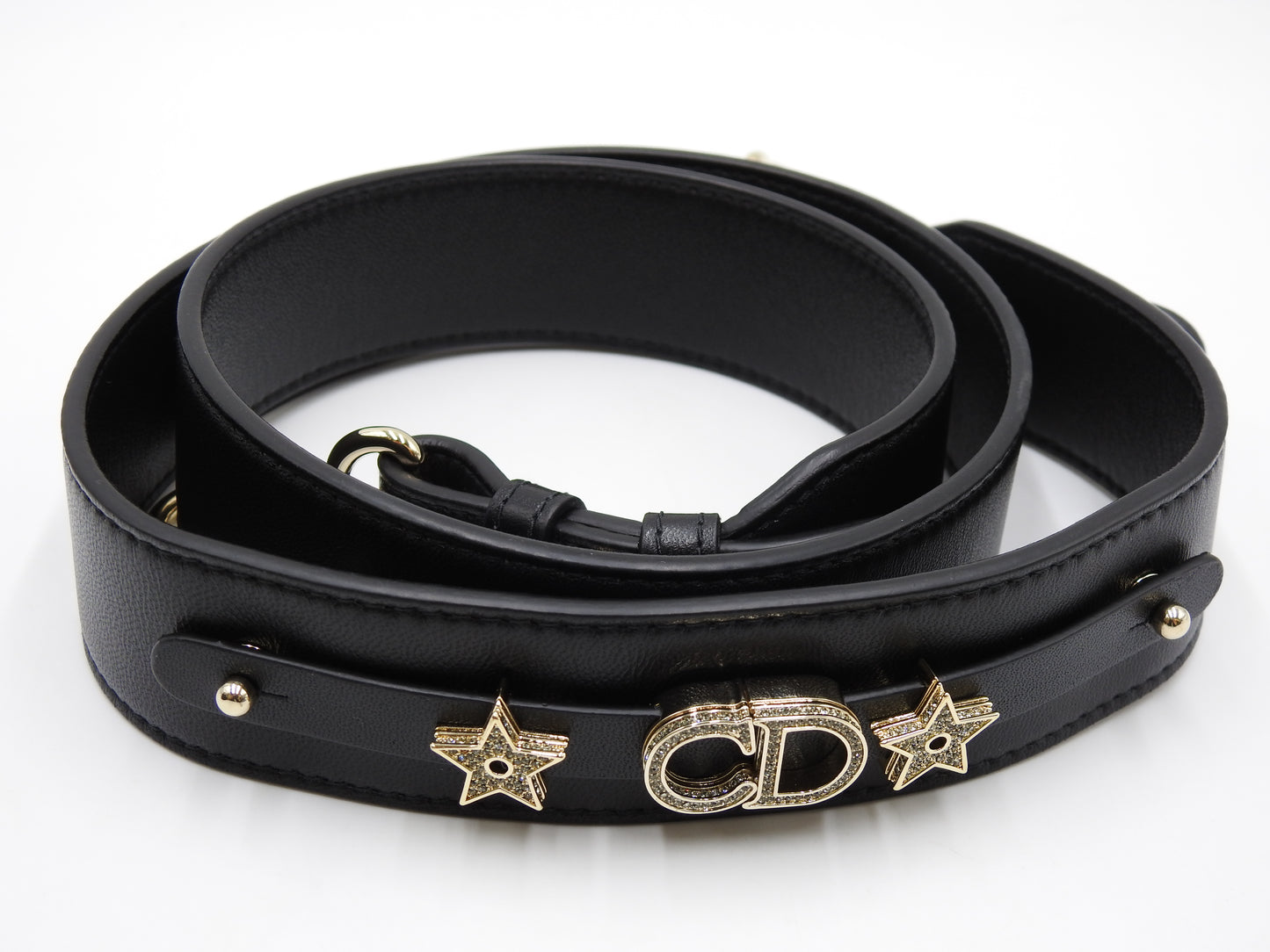 Christian Dior My Abc Lady Dior Small Shoulder Hand Bag Lambskin Black