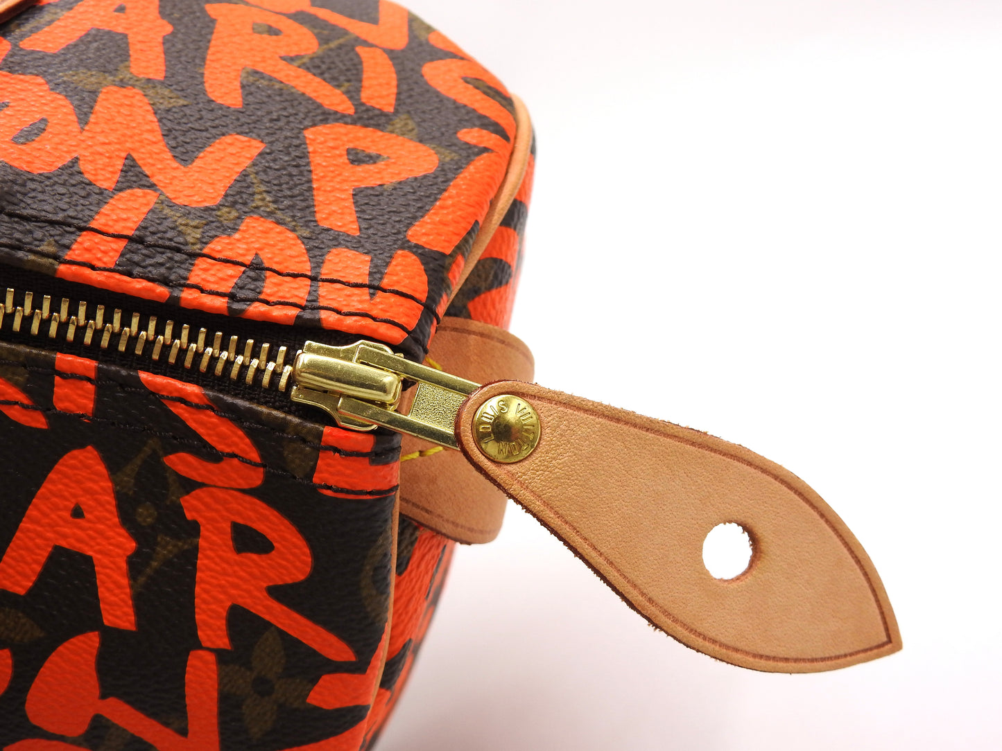 LOUIS VUITTON Monogram Graffiti Speedy 30 Boston Hand Bag Orange M93705