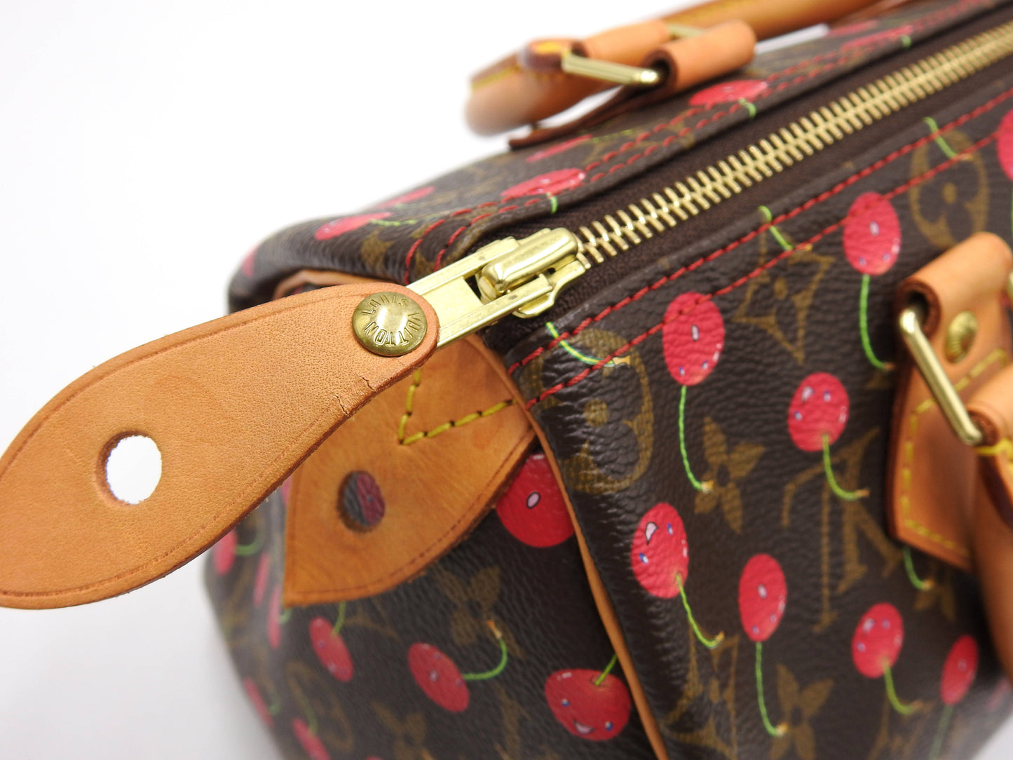 LOUIS VUITTON Monogram Cherry Speedy 25 Hand Bag Boston Bag Canvas M95009