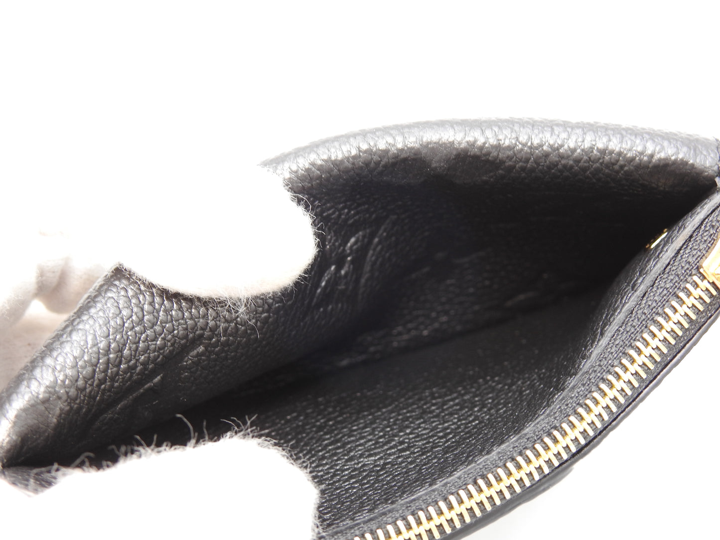 LOUIS VUITTON Monogram Empreinte Verso Coin Purse Card Holder Black M69421