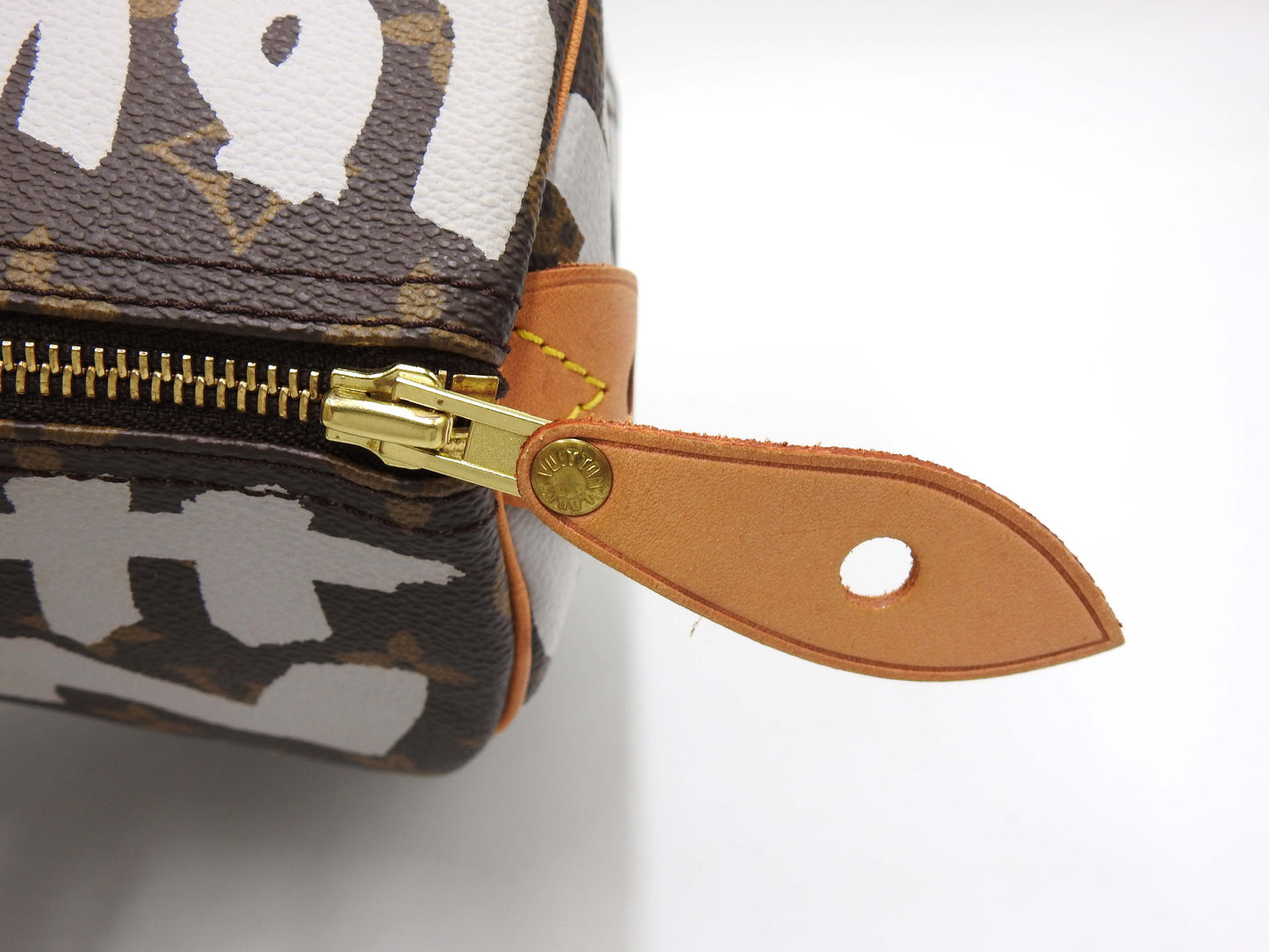 LOUIS VUITTON Monogram Graffiti Speedy 30 Hand Bag Boston Bag White M92195