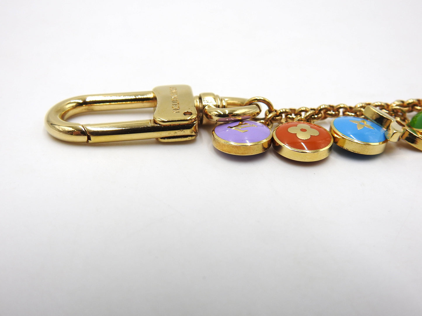 LOUIS VUITTON Porte Cles Chainne Pastille Bag Charm Key Holder GP M65380
