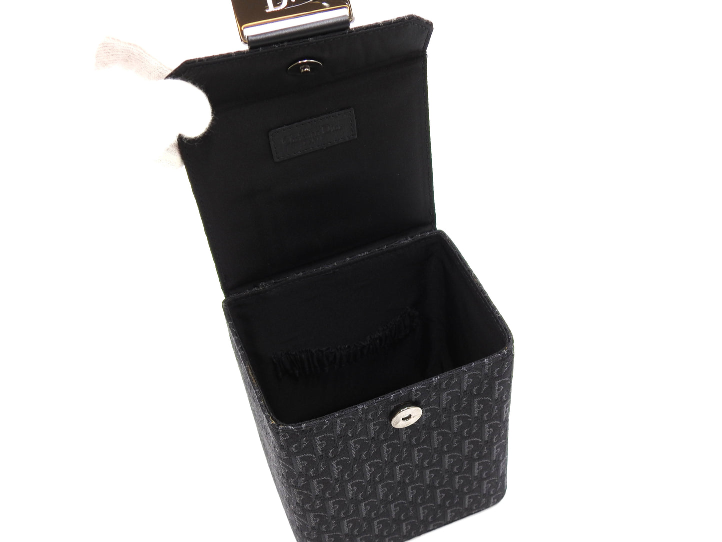 Christian Dior Trotter Street Chic Top Handle Small Vanity Bag Black