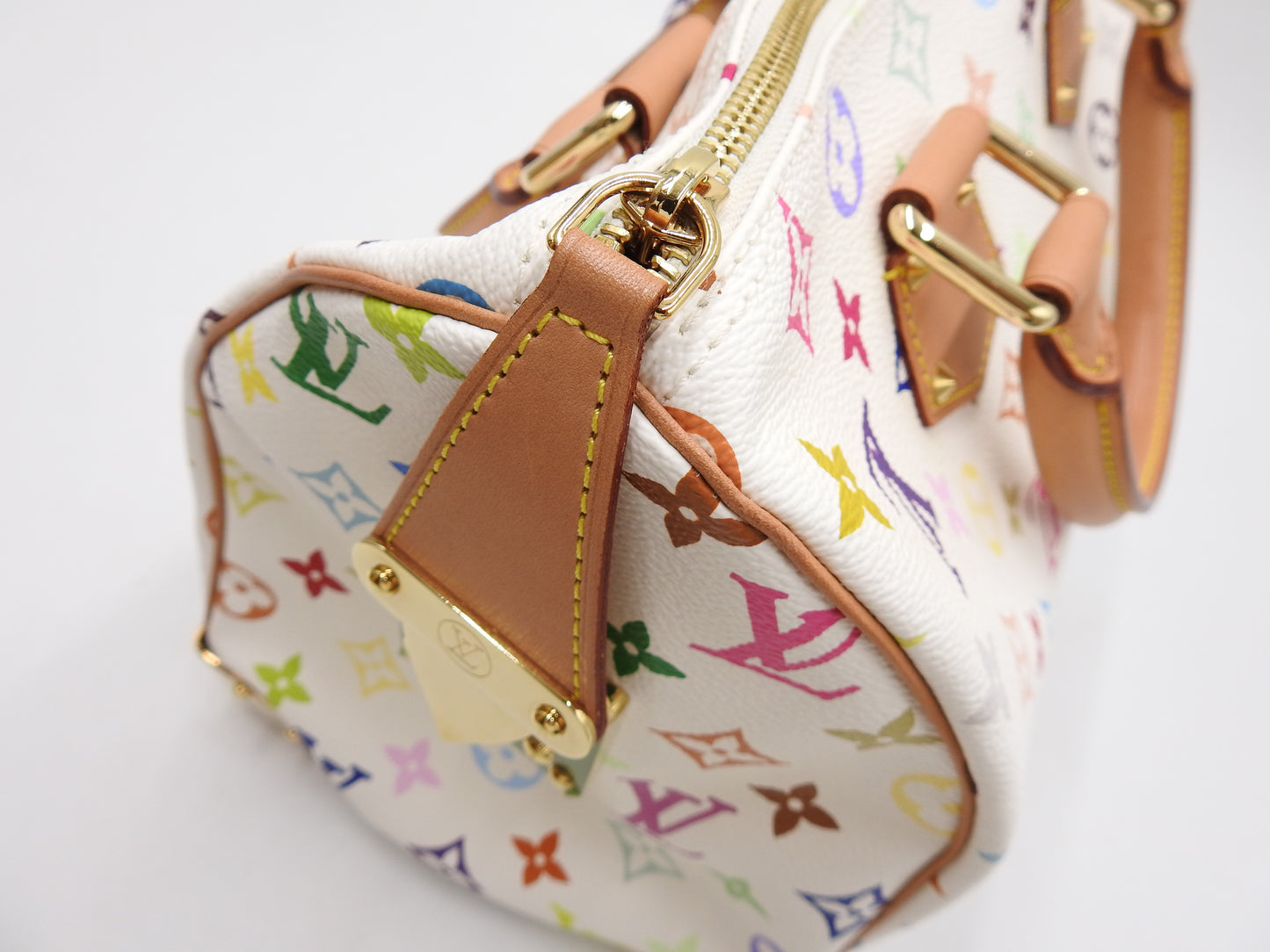 LOUIS VUITTON Speedy 30 Boston Hand Bag Multicolor Bron White M92643