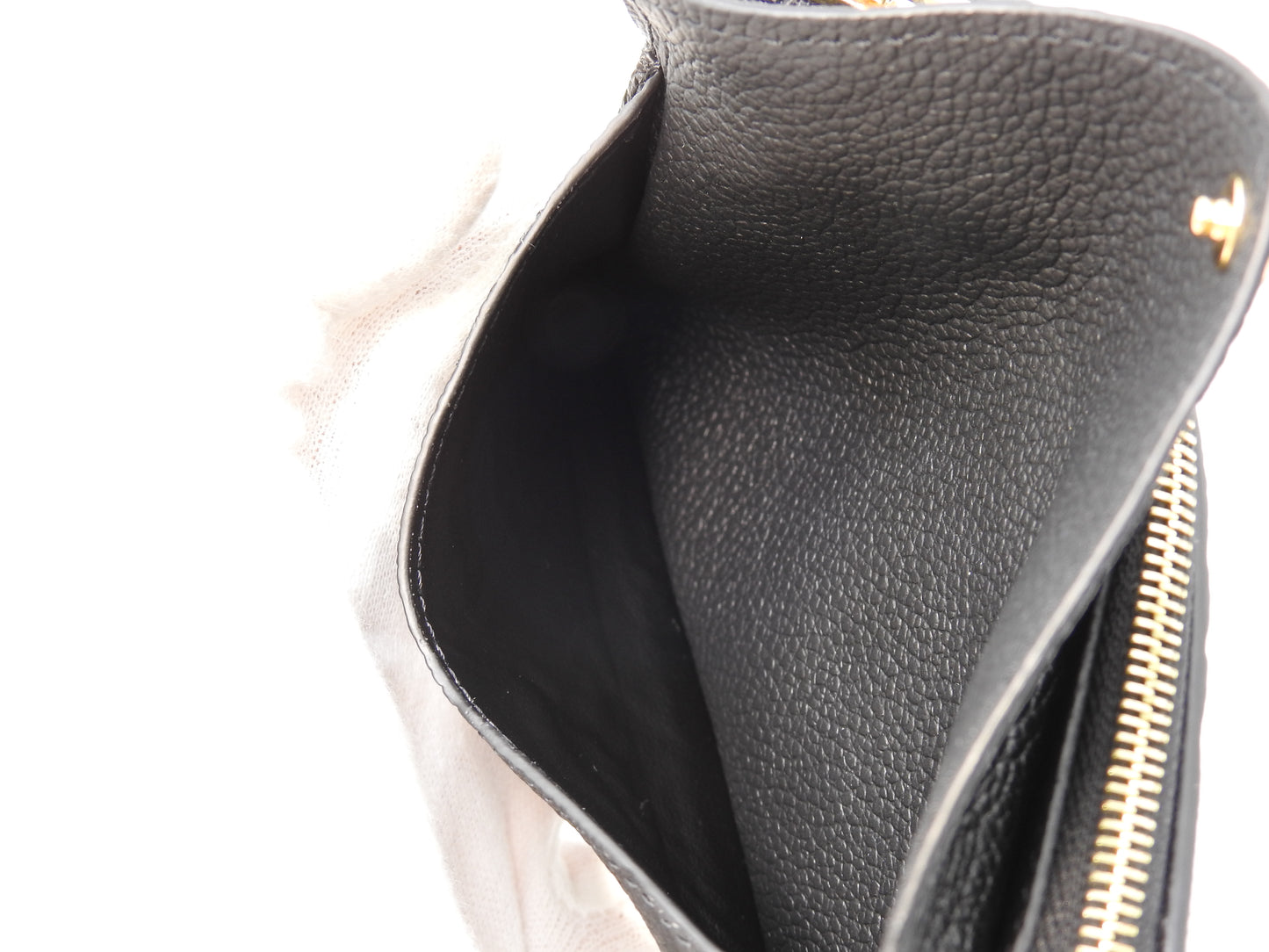 LOUIS VUITTON Monogram Empreinte Verso Coin Purse Card Holder Black M69421