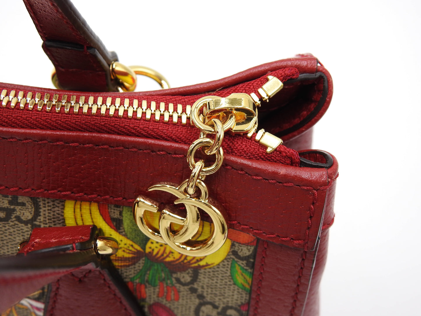 GUCCI GG Flora Supreme Ophidia Shoulder Tote Bag Beige Red 547551