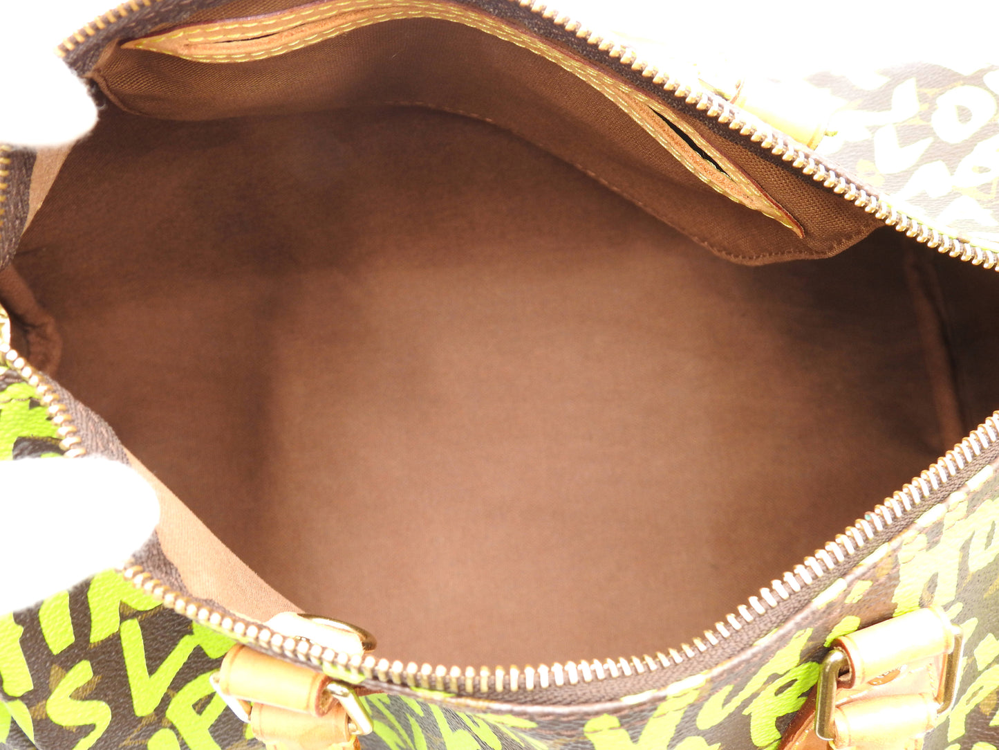 LOUIS VUITTON Monogram Graffiti Speedy 30 Boston Hand Bag Green M93706