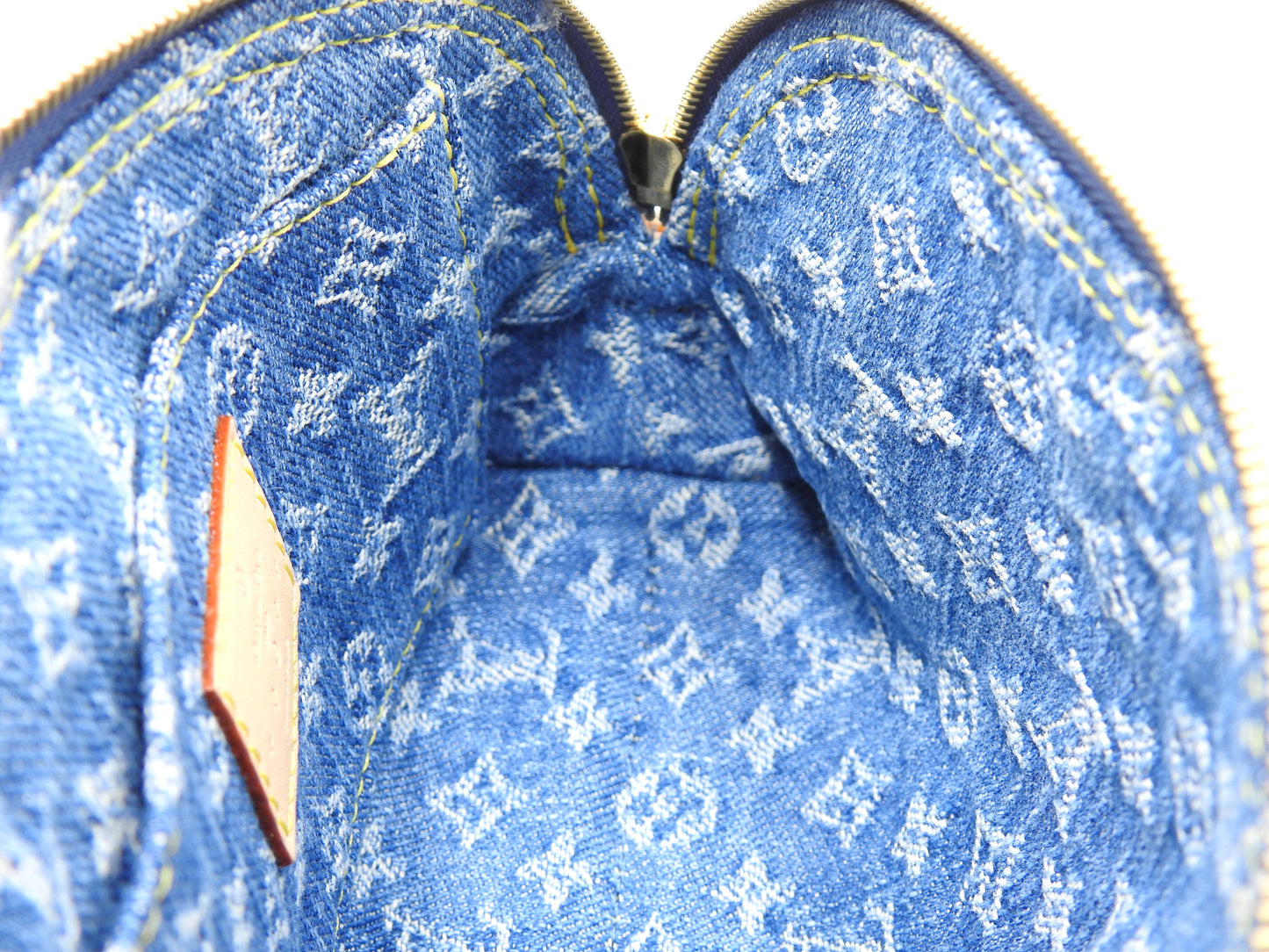 LOUIS VUITTON LV Remix Monogram Denim Cosmetic Pouch PM Blue M24316