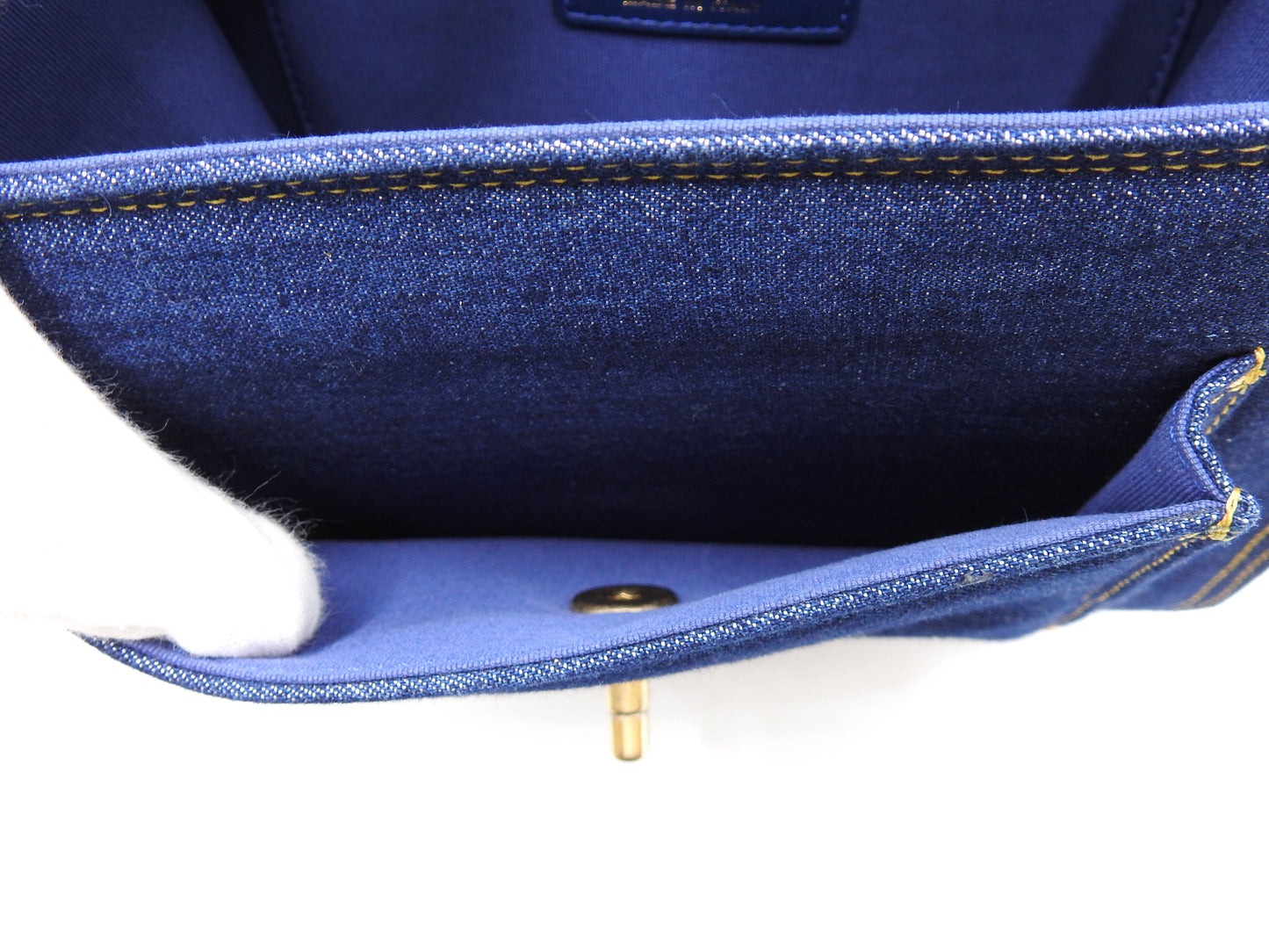 CHANEL Matelasse Double You Flap 2way Chain Shoulder Hand Bag Denim AS4051