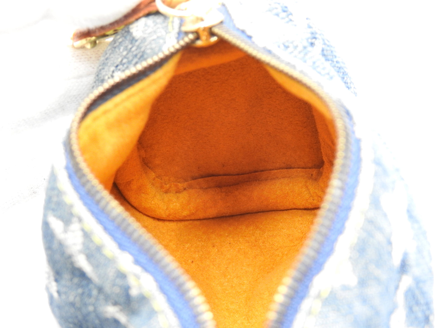 LOUIS VUITTON Monogram Denim Trousse Speedy PM Pouch Blue M95082
