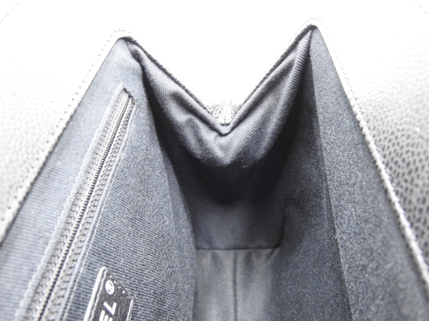 CHANEL Timeless Matelasse CC Clutch Bag Second Bag Caviarskin Black