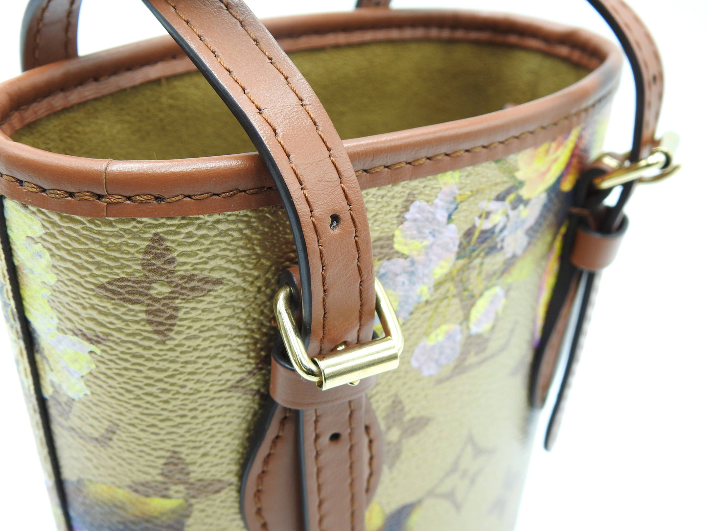 LOUIS VUITTON Nano Bucket Bag LV Garden Monogram Hand Shoulder Bag M81724