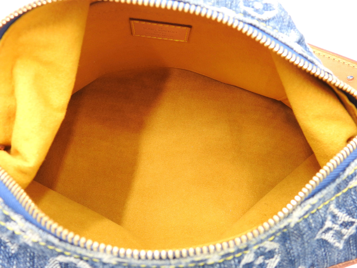 LOUIS VUITTON Baggy PM Monogram Denim Hand Bag Shoulder Bag Blue M95049