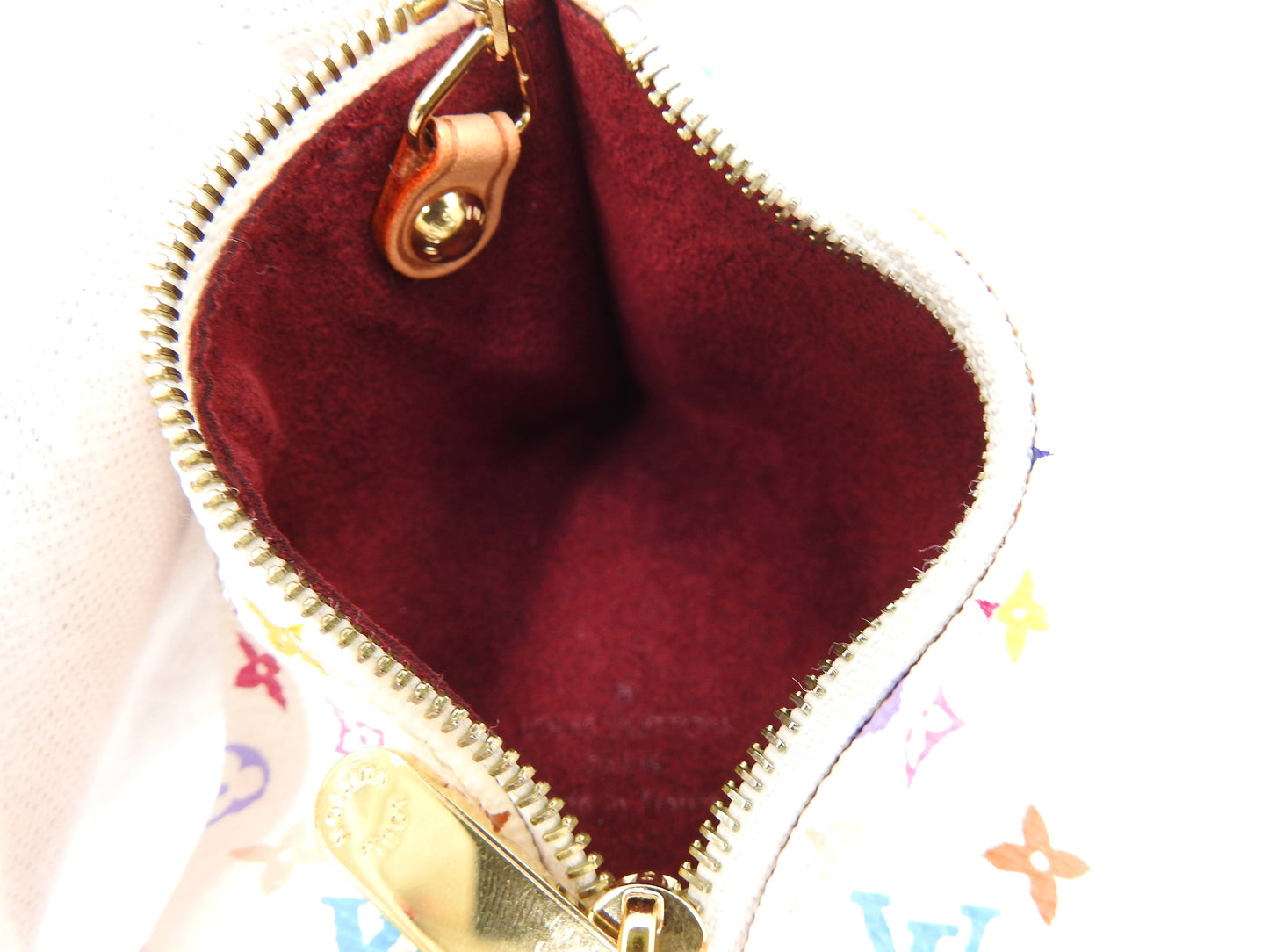 LOUIS VUITTON Monogram Multicolor Berlingo Coin Purse Case White M58029