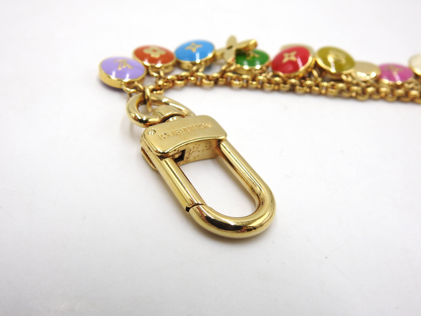 LOUIS VUITTON Porte Cles Chainne Pastille Bag Charm Key Holder GP M65380