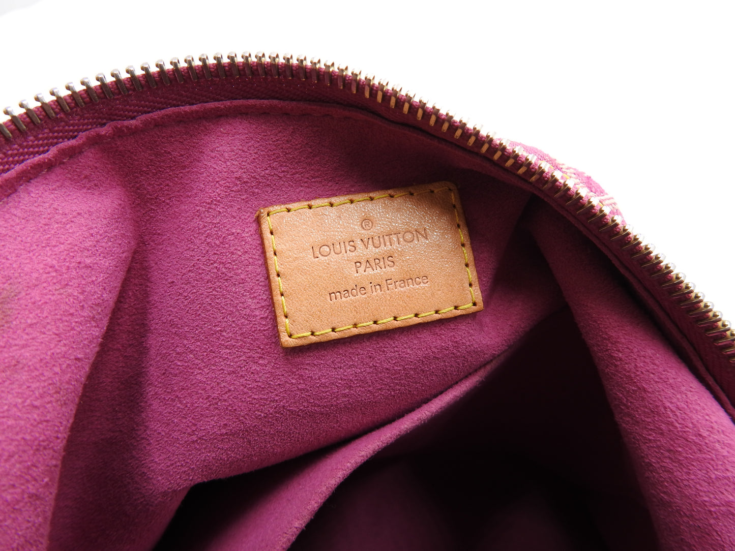 LOUIS VUITTON Baggy PM Monogram Denim Shoulder Bag Fuchsia Pink M95210