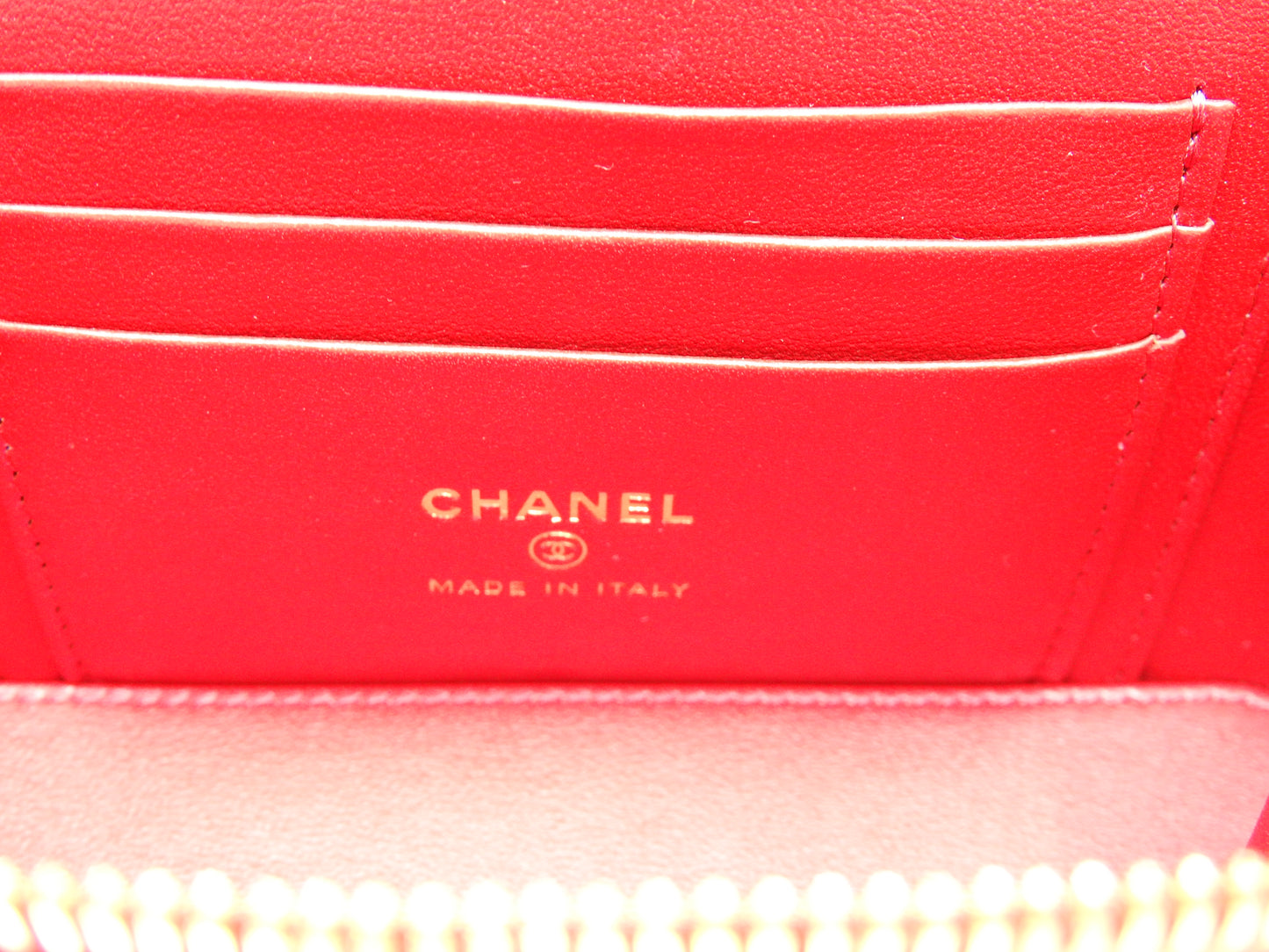 CHANEL CC Matelasse Top Handle 2way Chain Vanity Bag Caviarskin Red AP3017