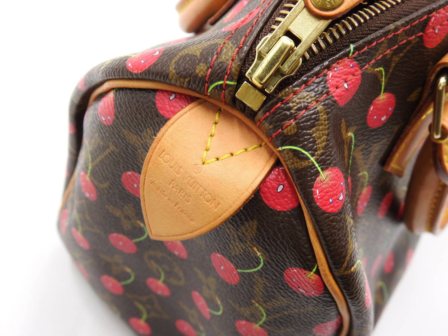 LOUIS VUITTON Monogram Cherry Speedy 25 Hand Bag Boston Bag Canvas M95009