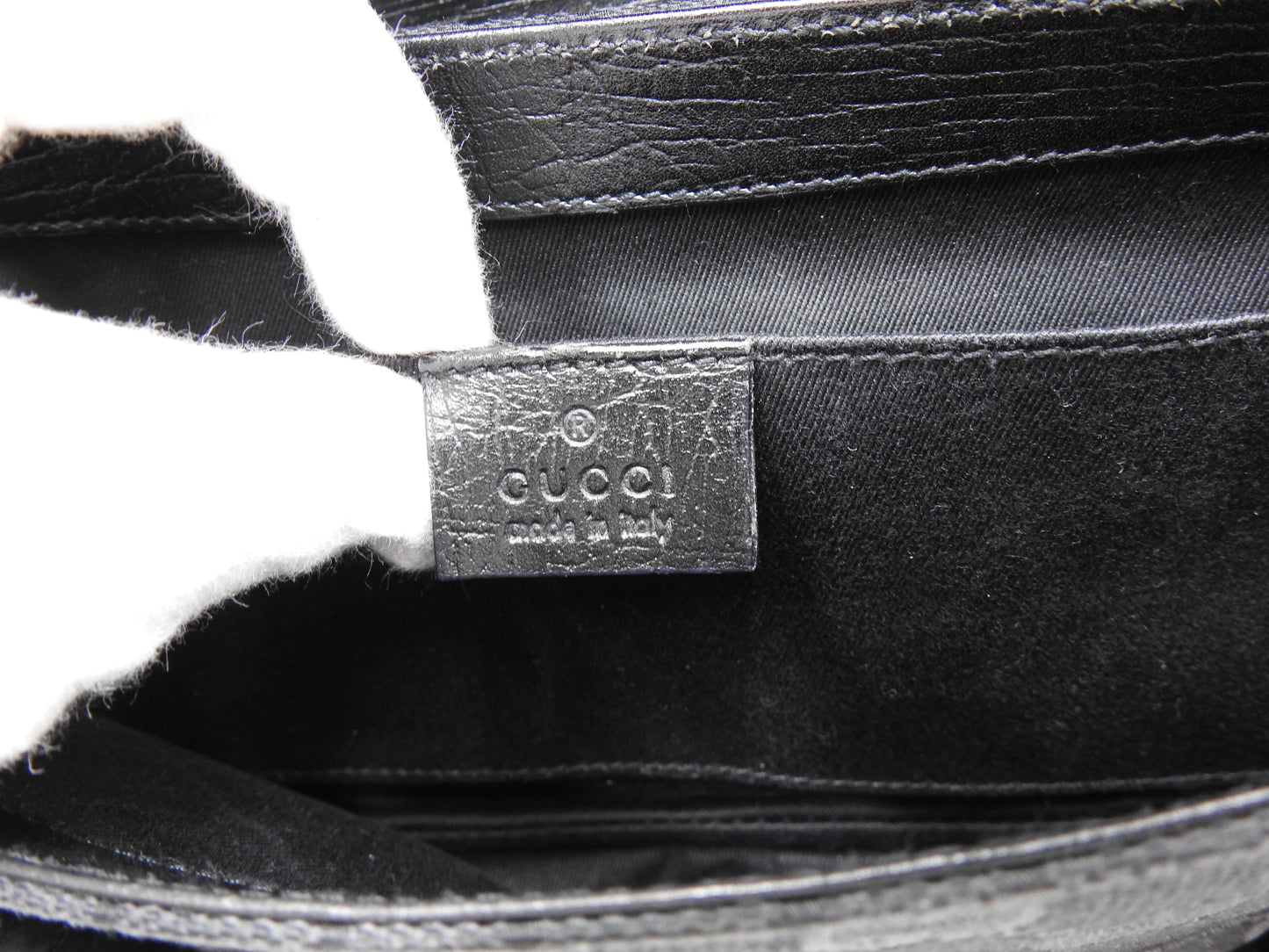 GUCCI GG Canvas Horsebit 2way Chain Clutch Hand Bag Leather Black 120134