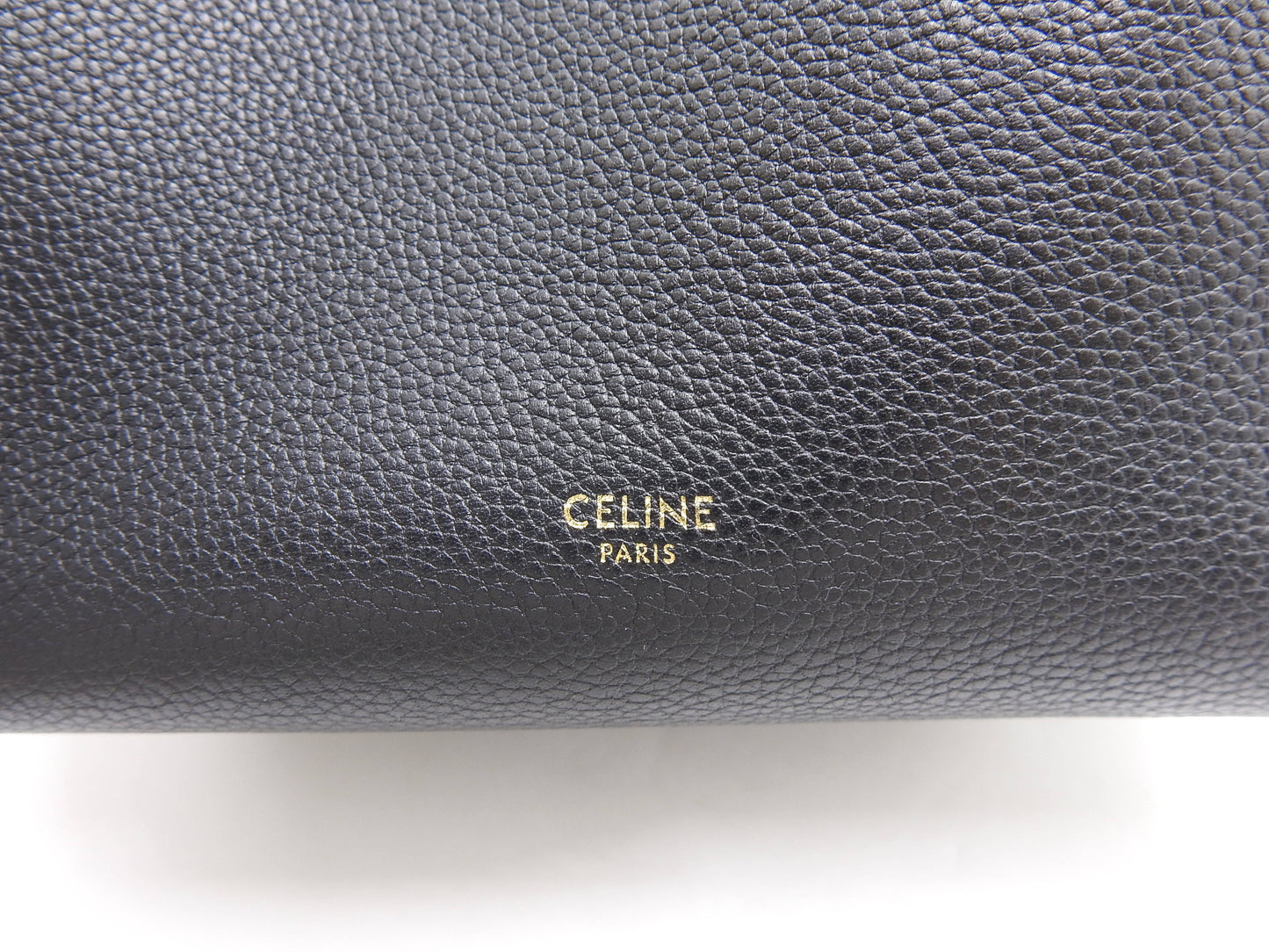 CELINE Small Sangle Bucket Shoulder Bag Soft Grained Calfskin Black