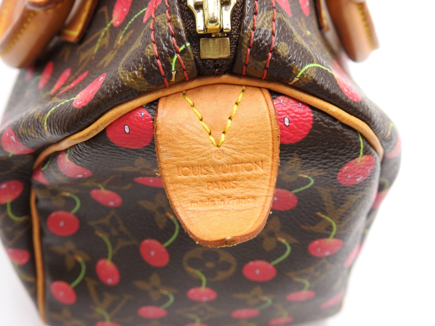 LOUIS VUITTON Monogram Cherry Speedy 25 Hand Bag Boston Bag Canvas M95009