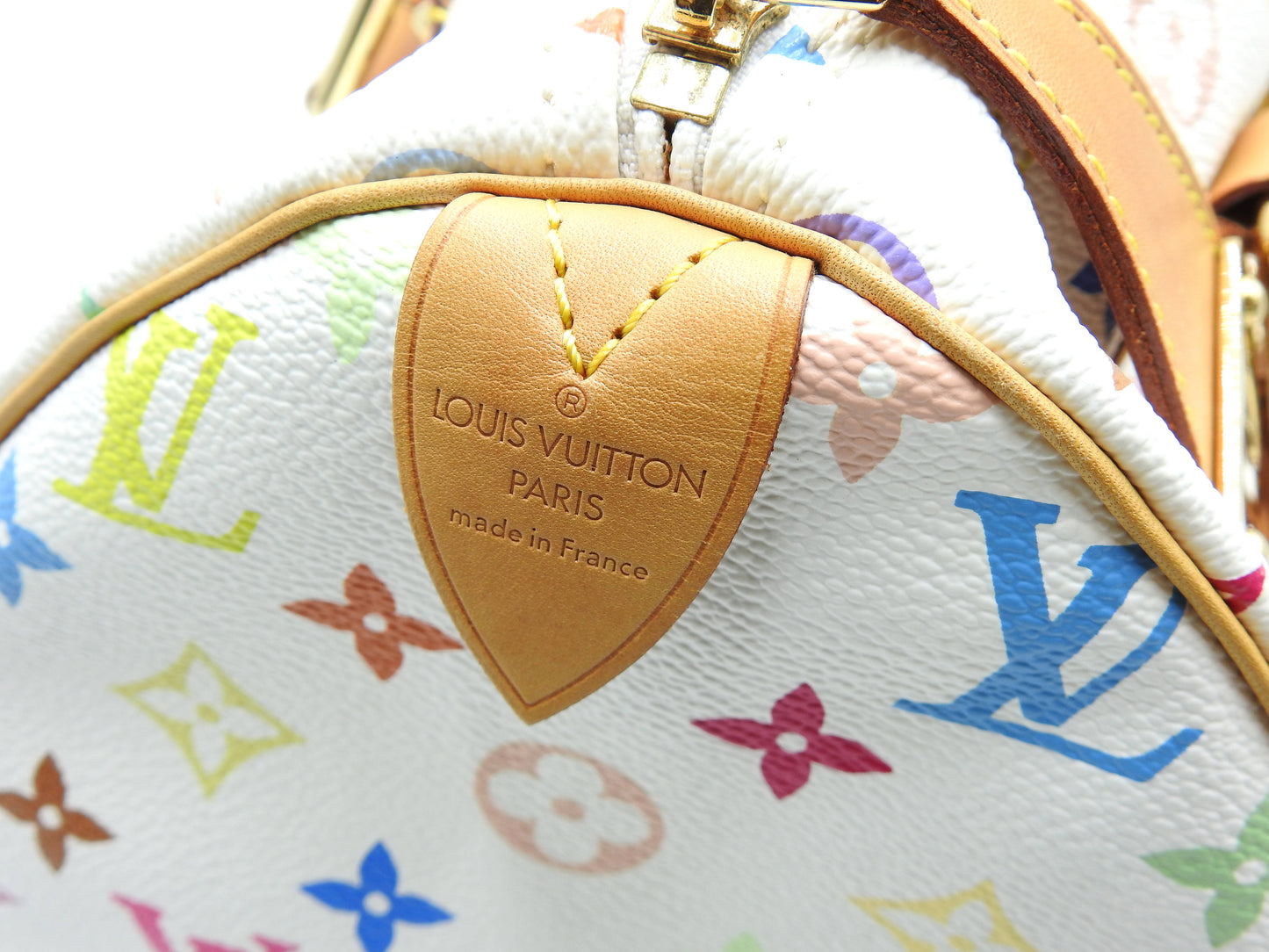 LOUIS VUITTON Speedy 30 Boston Hand Bag Multicolor Bron White M92643