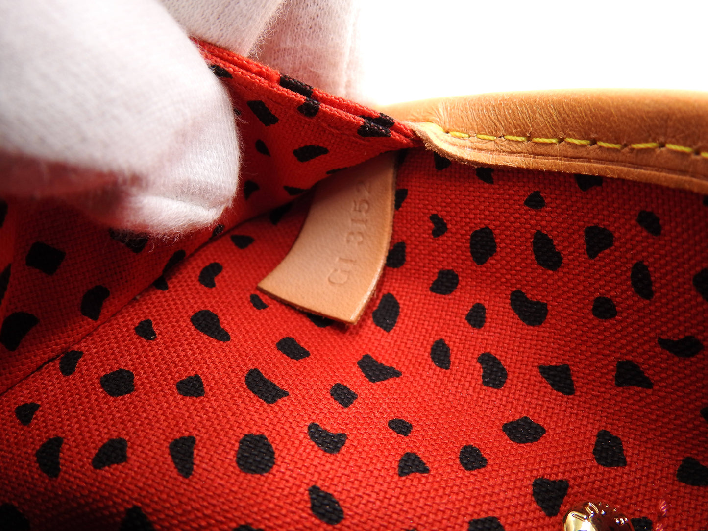 LOUIS VUITTON Monogram Wave Kusama Yayoi Neverfull MM Tote Bag Red M40686