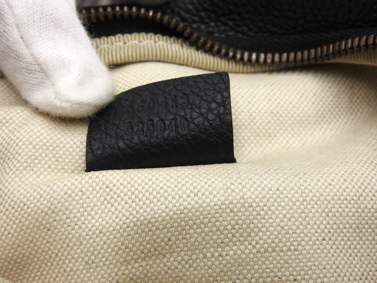 GUCCI Logo Print Web Sherry Waist Body Belt Bag Leather Black 530412