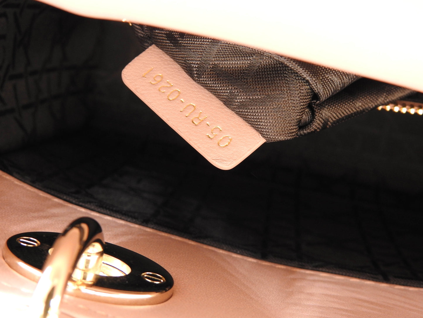 Christian Dior My Abc Lady Dior Small Shoulder Hand Bag Lambskin Pink Beige