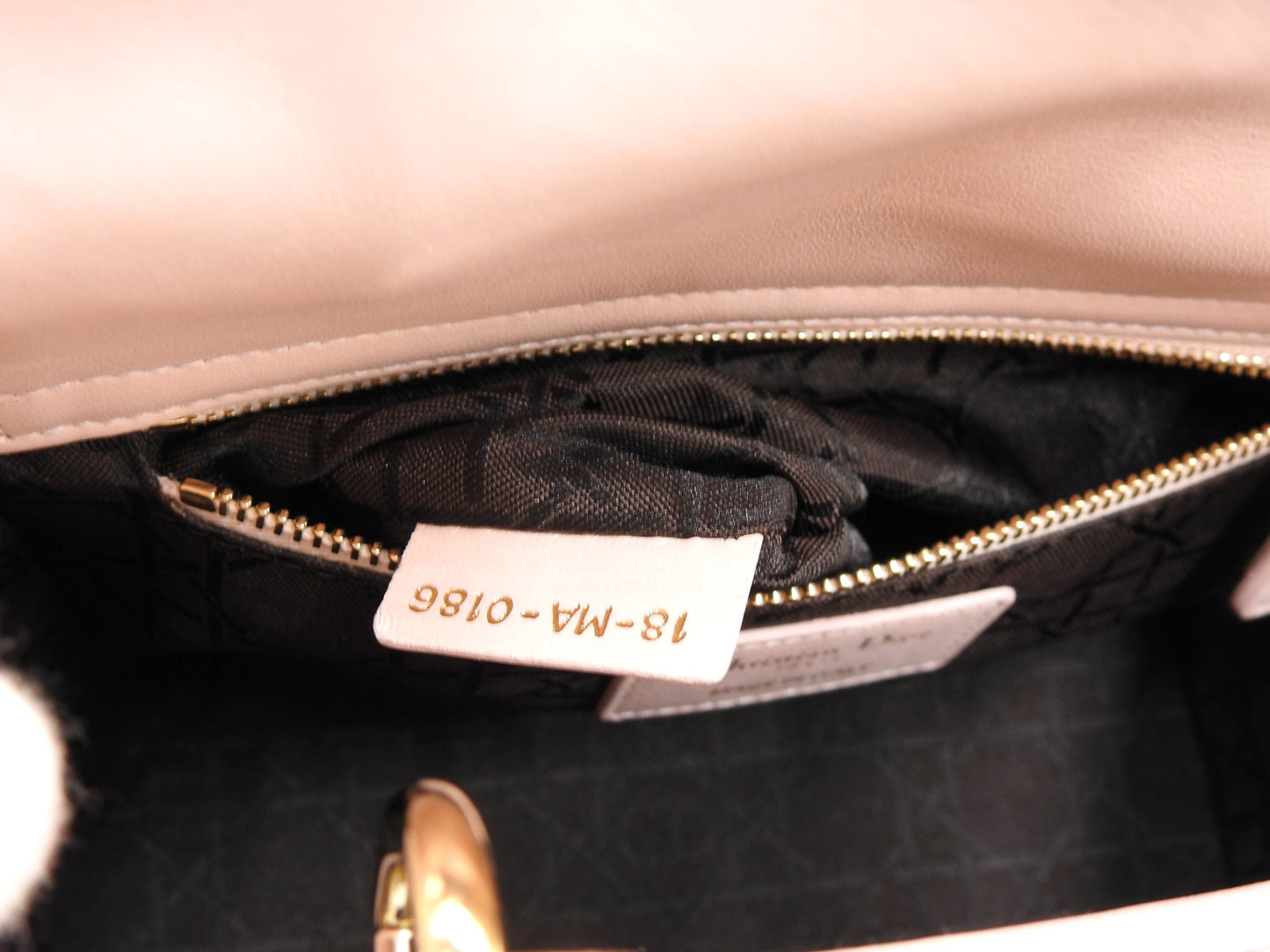 Christian Dior My ABC Lady Dior Cannage Hand Shoulder Bag Lambskin Pink