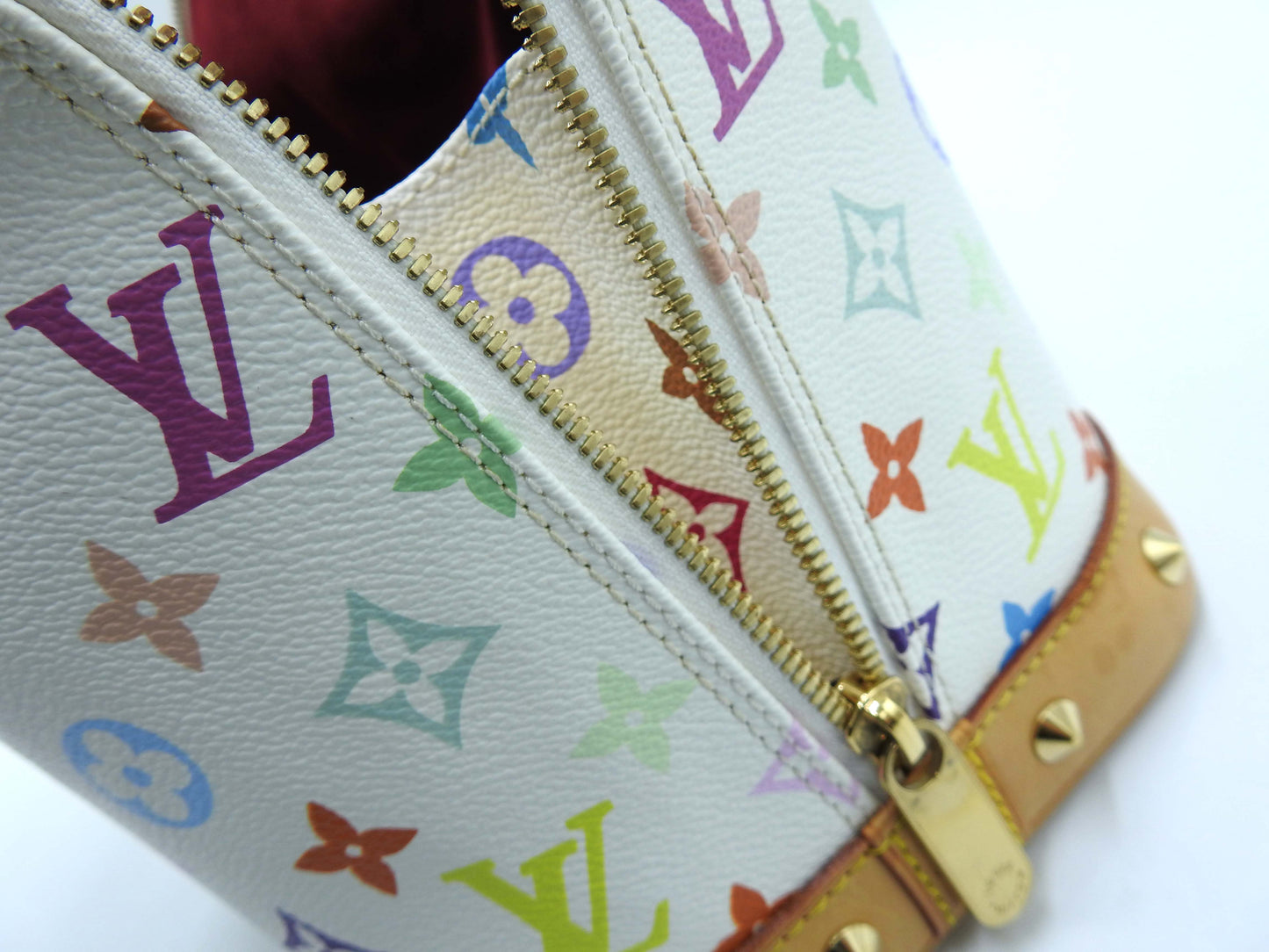 LOUIS VUITTON Alma Hand Bag Multicolor Bron White M92647
