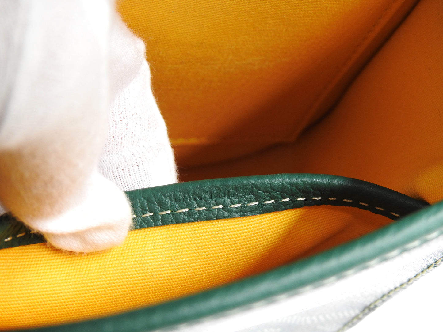 GOYARD Belvedere PM Shoulder Bag PVC Canvas Leather Green