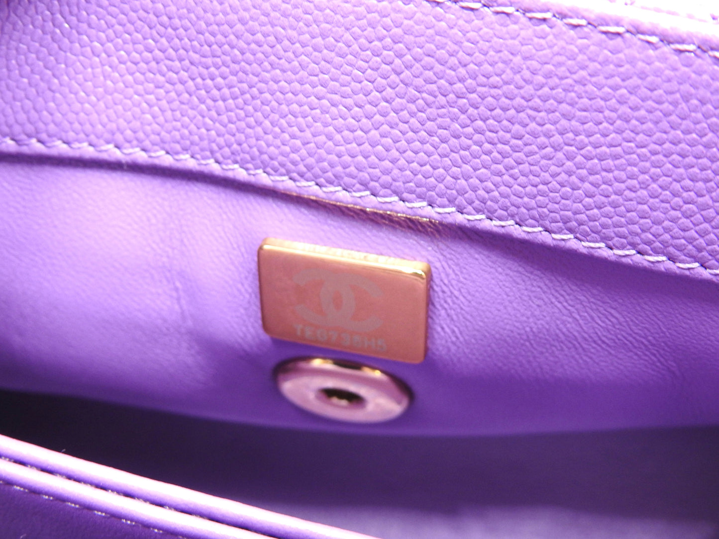 CHANEL Matelasse CoCo Handle Mini XS Shoulder Hand Bag Caviarskin A92990