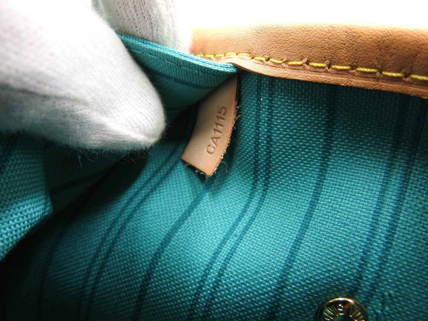 LOUIS VUITTON Monogram V Neverfull MM Tote Shoulder Bag Turquoise M41601