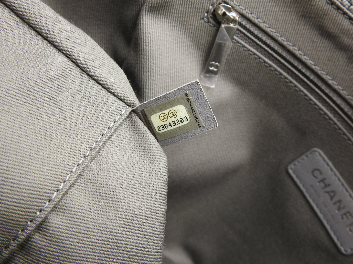 CHANEL Deauville MM Tote Bag Shoulder Bag Straw Canvas Gray Silver A67001