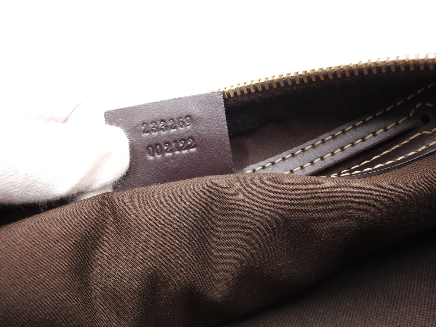 GUCCI GG Supreme Waist Body Belt Bag PVC Leather Beige Brown Gold 23326