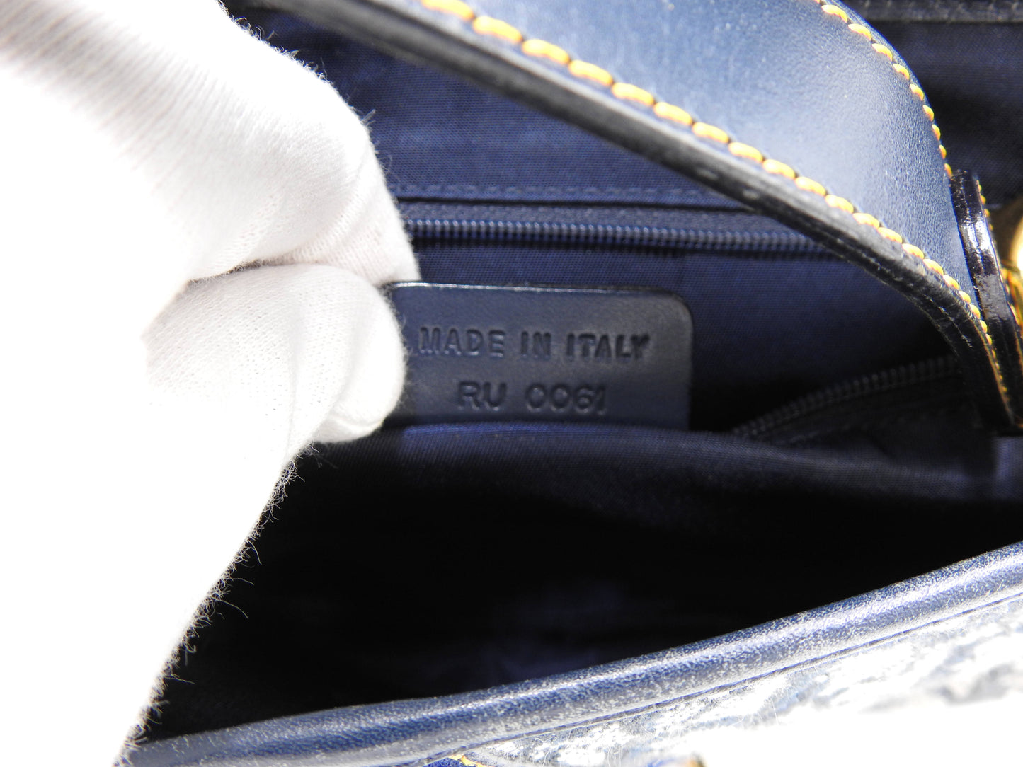 Christian Dior Trotter Oblique W Saddle Bag Shoulder Hand Bag Canvas Navy