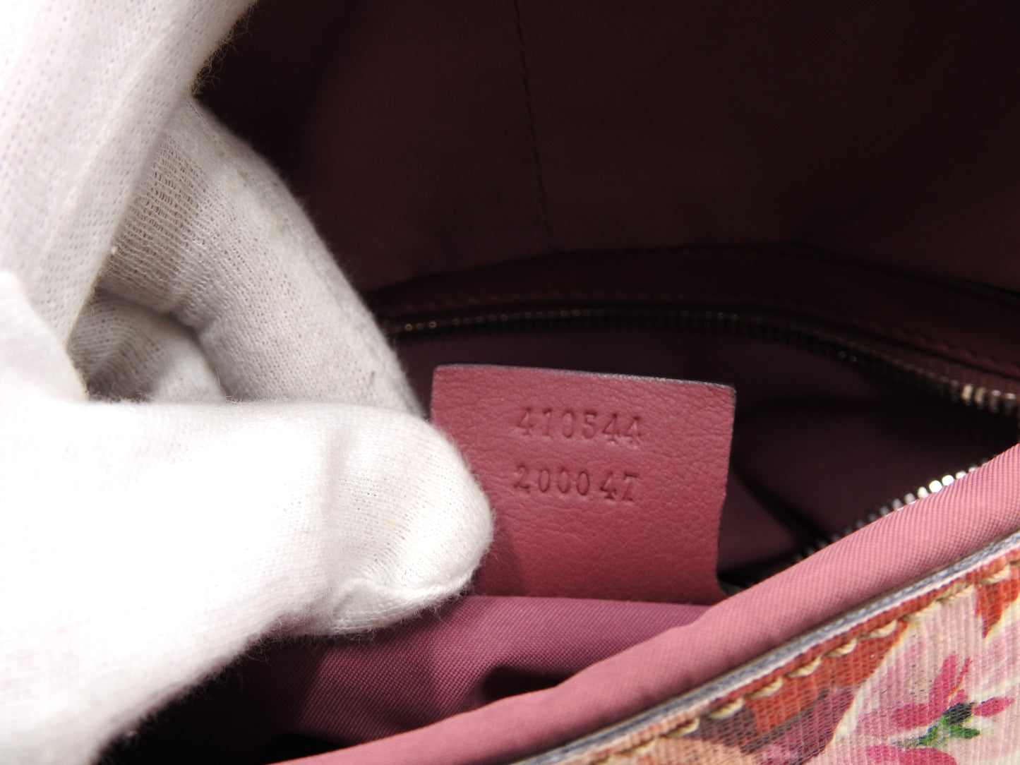 GUCCI GG Blooms Supreme Backpack Bag PVC Leather Pink Beige Red 410544