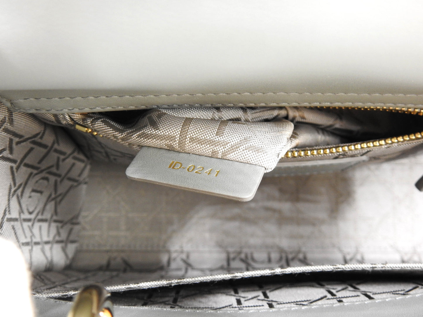 Christian Dior My ABC Lady Dior Small Shoulder Hand Bag Lambskin Gray