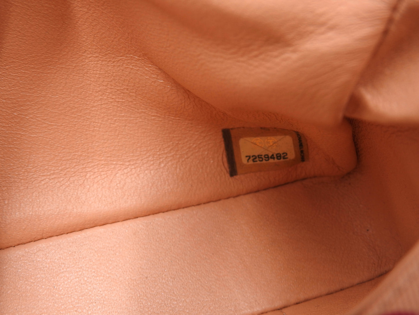 CHANEL COCO Chocolate Bar Chain Shoulder Bag Canvas Pink Gold A15316