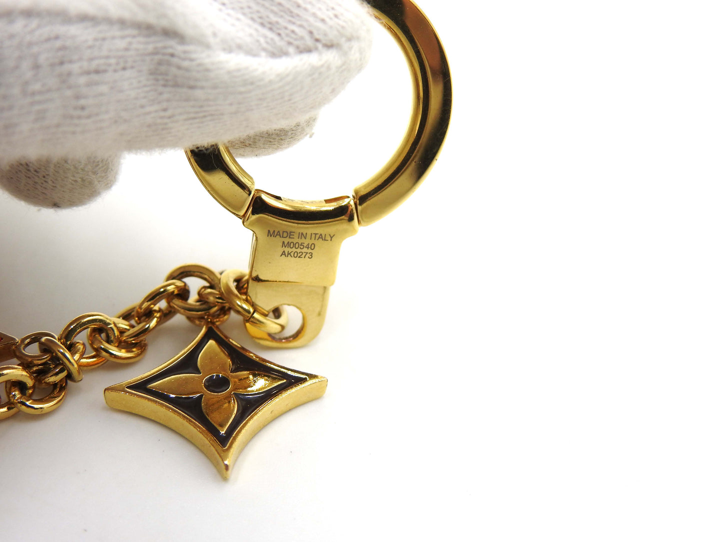 LOUIS VUITTON Spring Street Chain Bag Charm Key Holder GP Gold M0054