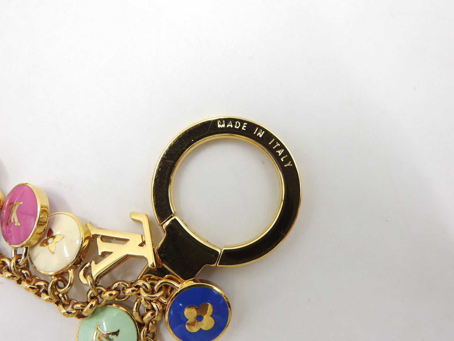LOUIS VUITTON Porte Cles Chainne Pastille Bag Charm Key Holder GP M65380