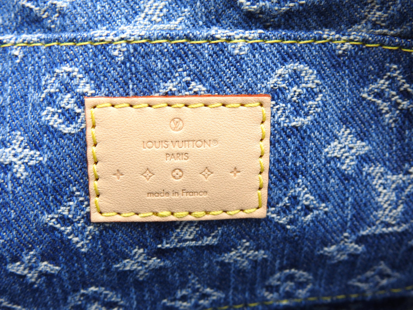 LOUIS VUITTON LV Remix Monogram Denim Cosmetic Pouch PM Blue M24316