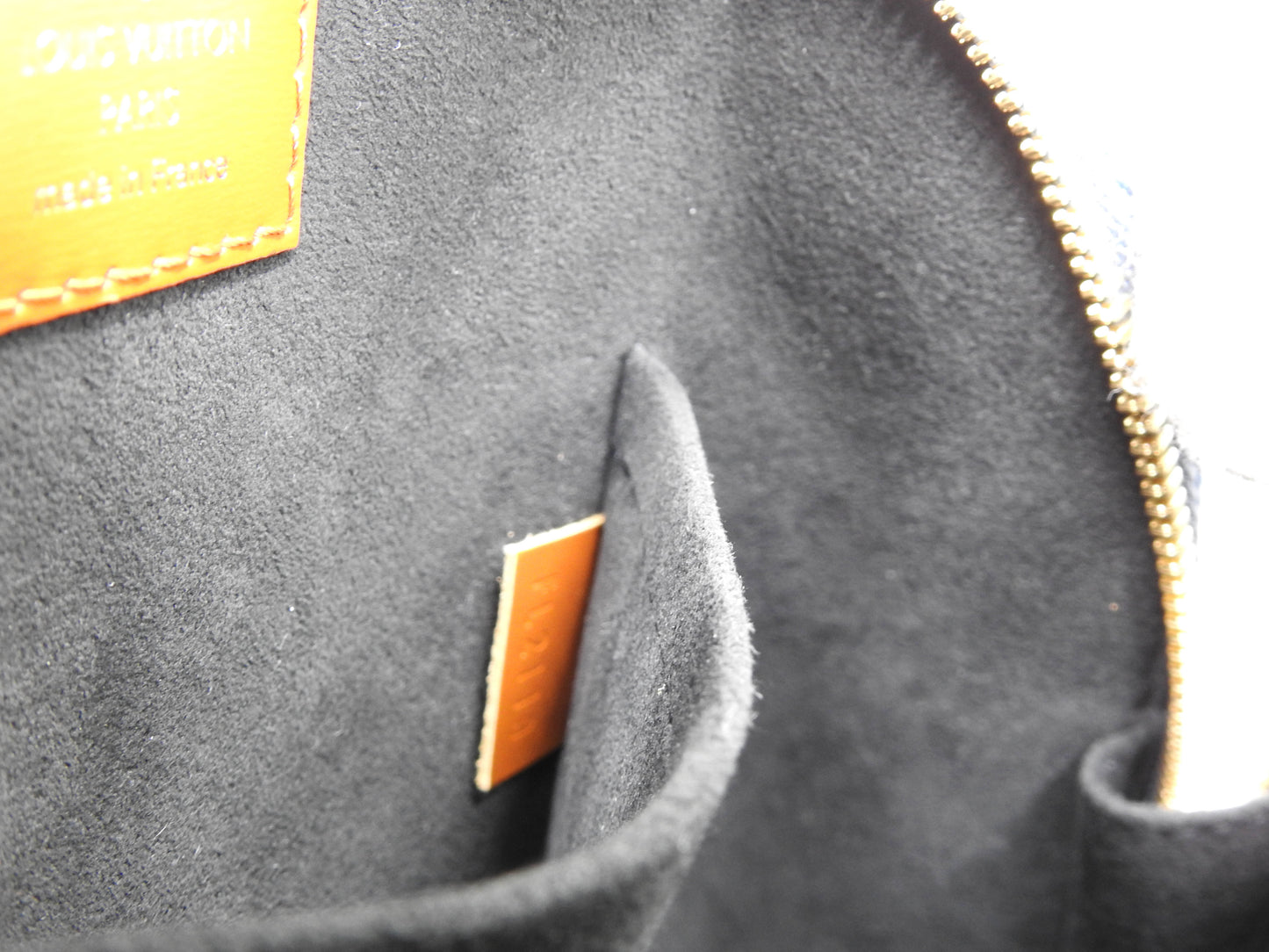 LOUIS VUITTON Maltage Alma BB Hand Shoulder Bag Denim Blue Brown M55048