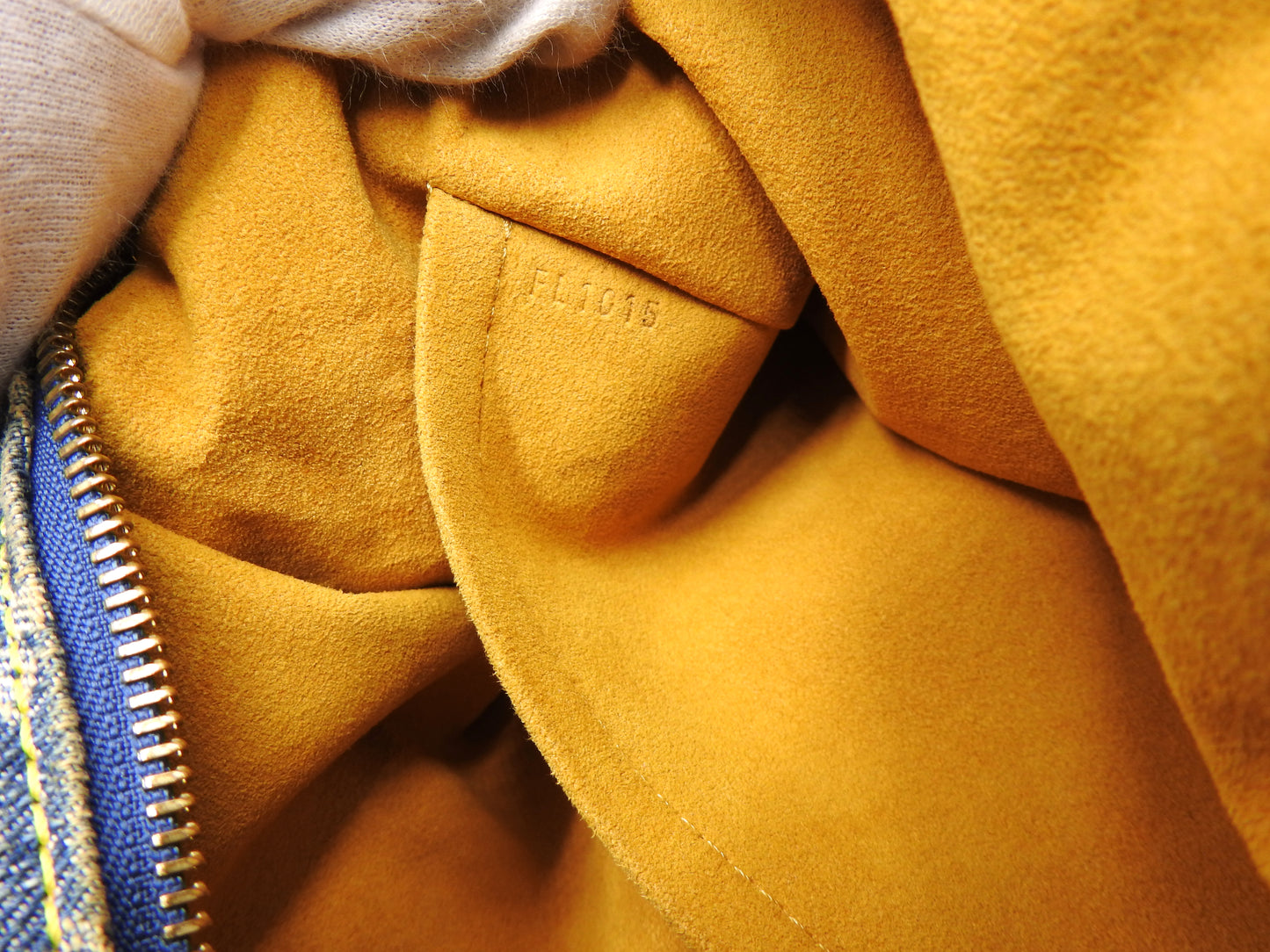 LOUIS VUITTON Baggy PM Monogram Denim Hand Bag Shoulder Bag Blue M95049